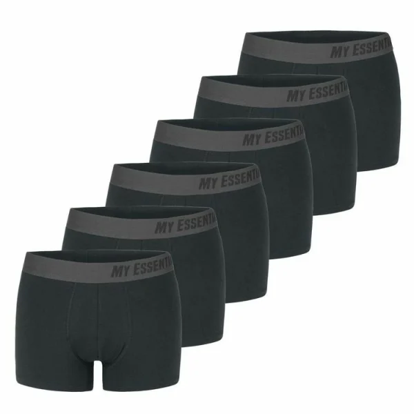 MY ESSENTIAL Lot De 6 Boxers Homme En Coton Bio Uni Gots Top ventes 1