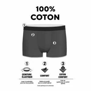 MY ESSENTIAL Lot De 6 Boxers Homme En Coton Bio Uni Gots Top ventes 10