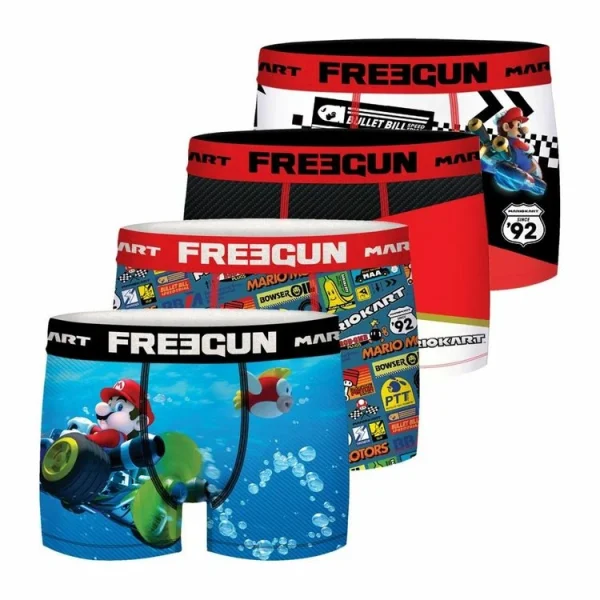 mode pas chere FREEGUN Lot De 4 Boxers Homme Mario Kart Water 1