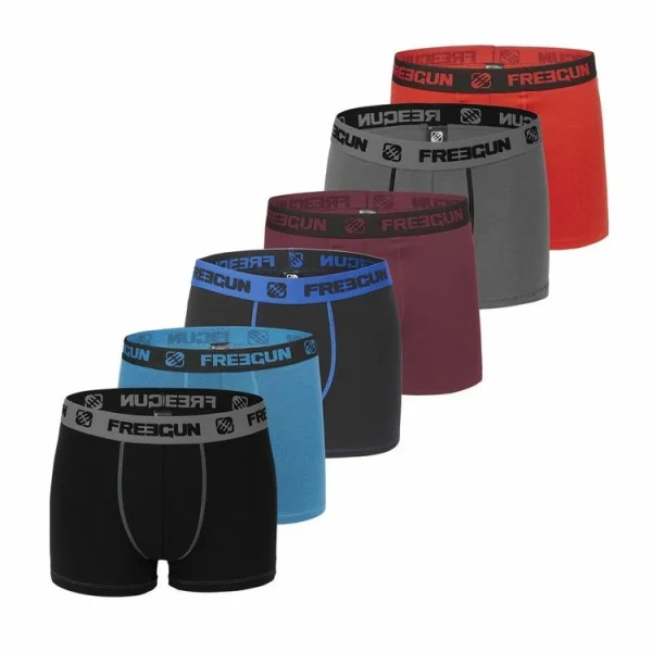 acheter en ligne FREEGUN Pack Surprise De 6 Boxers Coton Homme 3