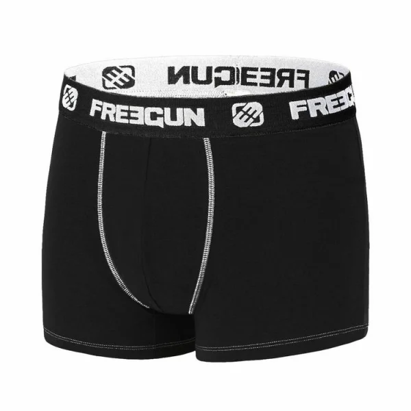 FREEGUN Lot De 3 Boxers Homme Coton Noir garantis authentique 4