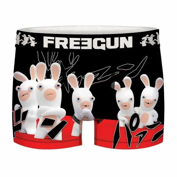 FREEGUN Boxer Homme Lapins Crétins Team soldes 1