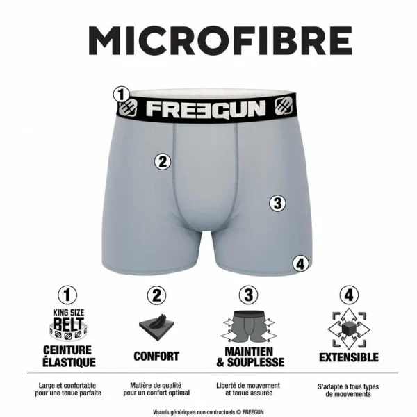 FREEGUN Boxer Homme Lapins Crétins Team soldes 3