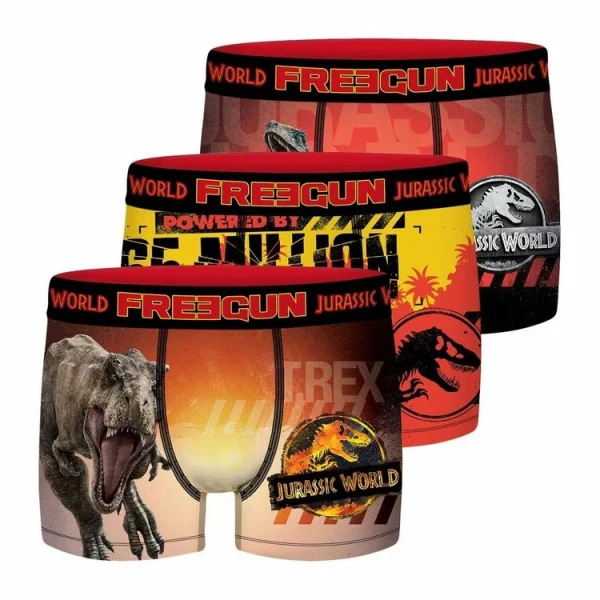 magasin pour FREEGUN Lot De 3 Boxers Homme Jurassic World 1