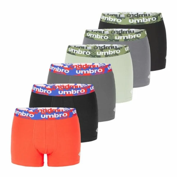 mode UMBRO Lot De 6 Boxers Homme En Coton 1