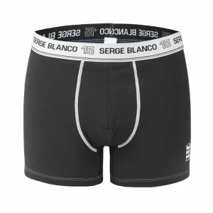 marques de renommée SERGE BLANCO Lot De 2 Boxers Coton Homme Avec Surpiqûres Class 16