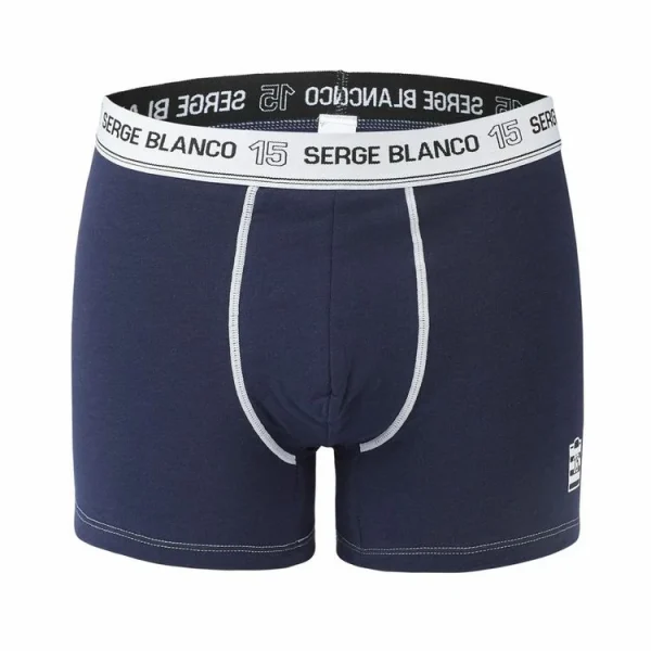 marques de renommée SERGE BLANCO Lot De 2 Boxers Coton Homme Avec Surpiqûres Class 7