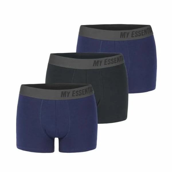 MY ESSENTIAL Lot De 3 Boxers Homme En Coton Bio Uni Gots – MYE/1/BCX3/MIXNAVY magasin pour 1