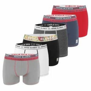 en ligne officielle SERGE BLANCO Pack Surprise De 6 Boxers Coton Homme 8