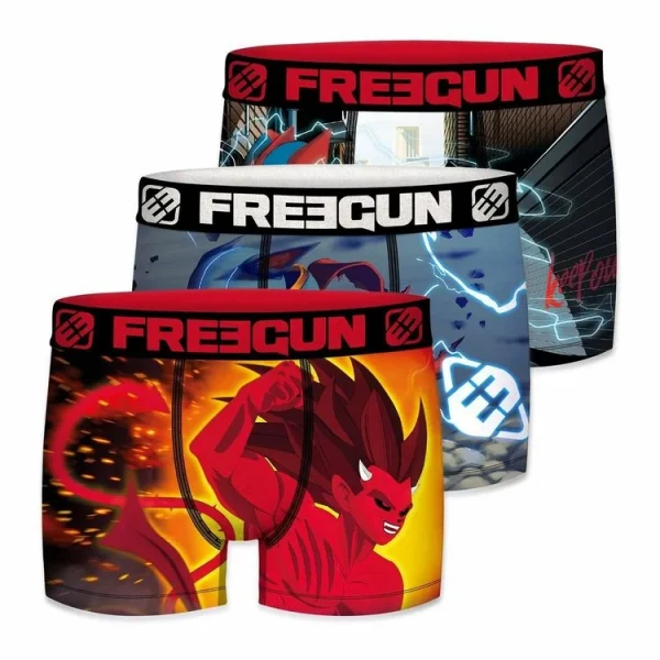 magasin pas cher FREEGUN Lot De 3 Boxers Homme Hero Like 1