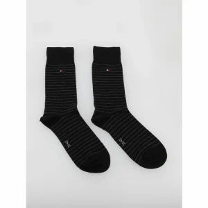 mode pas cher Tommy Hilfiger Chaussettes Tommy Hilfiger Th Men Small Stripe Sock 2p Black Noir 11-14 10