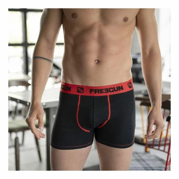 FREEGUN Lot De 6 Boxers Coton Homme Uni Pas Cher Magasin Soldes 4