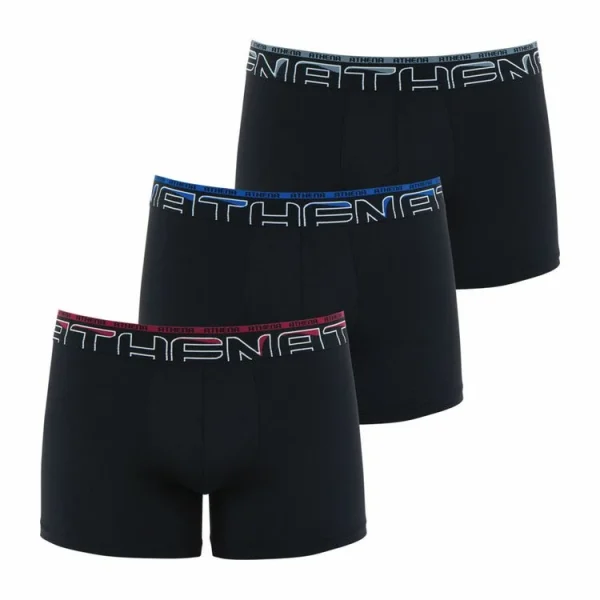 achetez pas cher Athena Lot De 3 Boxers Homme Black 7