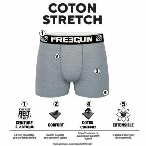 FREEGUN Pack Surprise De 3 Boxers Coton Homme Pas Cher soldes France 12