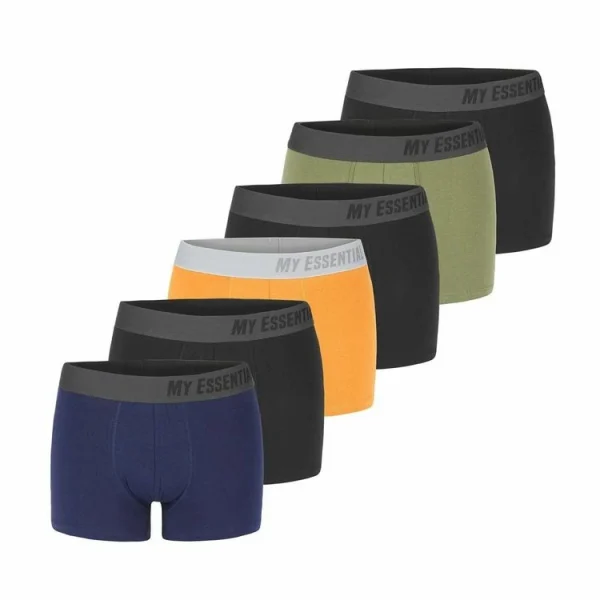 MY ESSENTIAL Lot De 6 Boxers Homme En Coton Bio Uni Gots remise en ligne 1