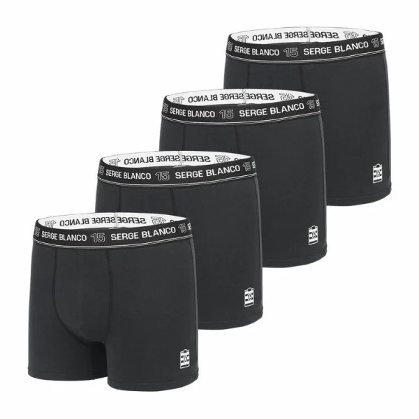 SERGE BLANCO Lot De 4 Boxers Coton Homme Uni boutique pas cher 1