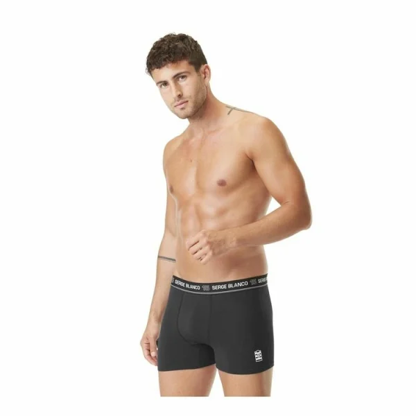 SERGE BLANCO Lot De 4 Boxers Coton Homme Uni boutique pas cher 6