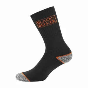 Neuve avec étiquette Black & Decker Lot De 6 Paires De Chaussettes Hautes De Travail TEK 16