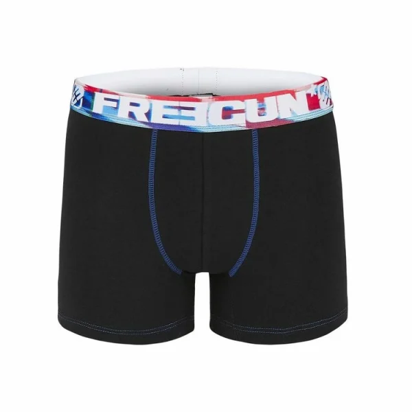 FREEGUN Boxer Homme Coton Bio Uni Glitch grande promotion 1