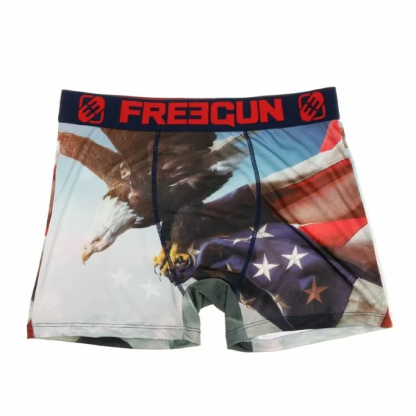 Distributeur Officiel FREEGUN Boxer Bleu/Rouge/Blanc Homme Freegun Eagle 1