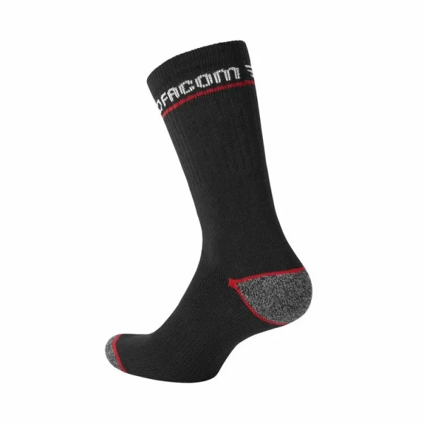 Retour Gratuit FACOM Lot De 3 Paires De Chaussettes Longues De Travail Homme Red 5