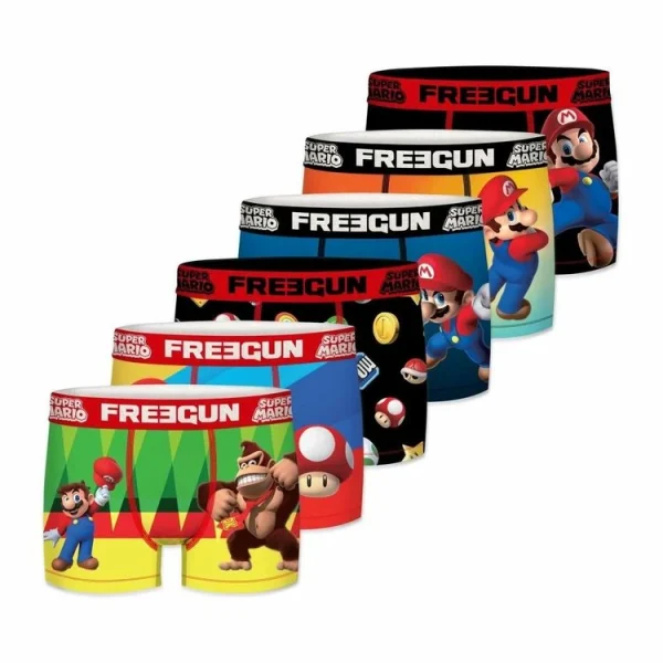 FREEGUN Lot De 6 Boxers Homme Super Mario Bros nouveau produit 1