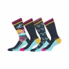 magasin FREEGUN Lot De 4 Paires De Chaussettes De Ville Homme Fantaisie Tropic 22