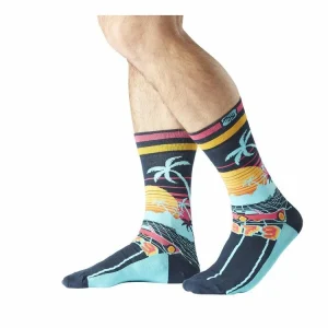 magasin FREEGUN Lot De 4 Paires De Chaussettes De Ville Homme Fantaisie Tropic 14