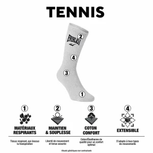 EVERLAST Lot De 9 Paires De Chaussettes Tennis Uni mode pas cher 10