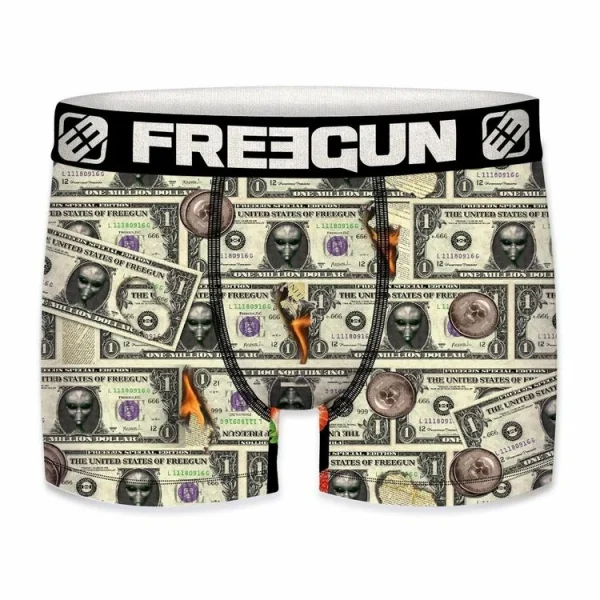 FREEGUN Boxer Homme Best Of Anniversary Dollars magasin france 1