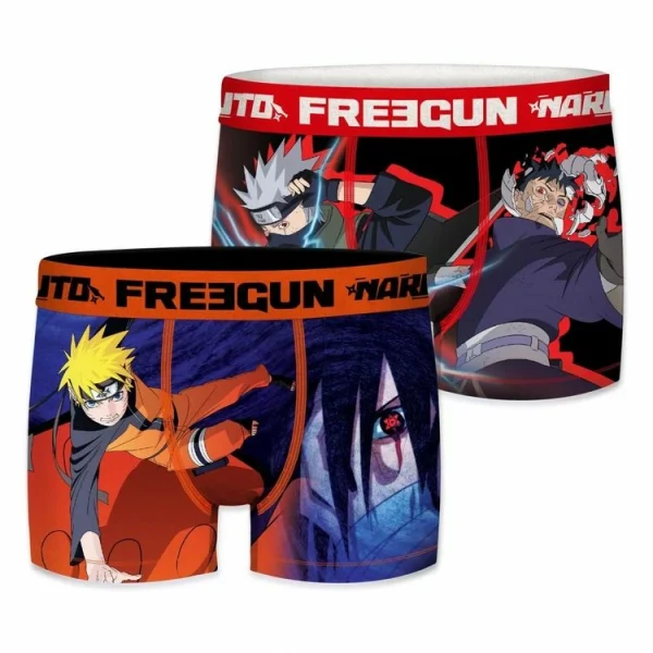 FREEGUN Lot De 2 Boxers Homme Naruto Shippuden soldes en ligne 1