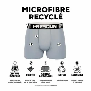 REMISE allant FREEGUN Lot De 4 Boxers Homme En Polyester Recyclé Animal Savage 10