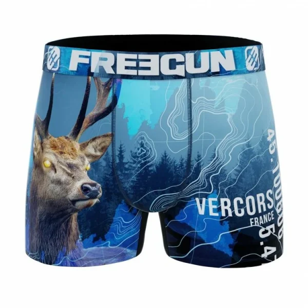 REMISE allant FREEGUN Lot De 4 Boxers Homme En Polyester Recyclé Animal Savage 6