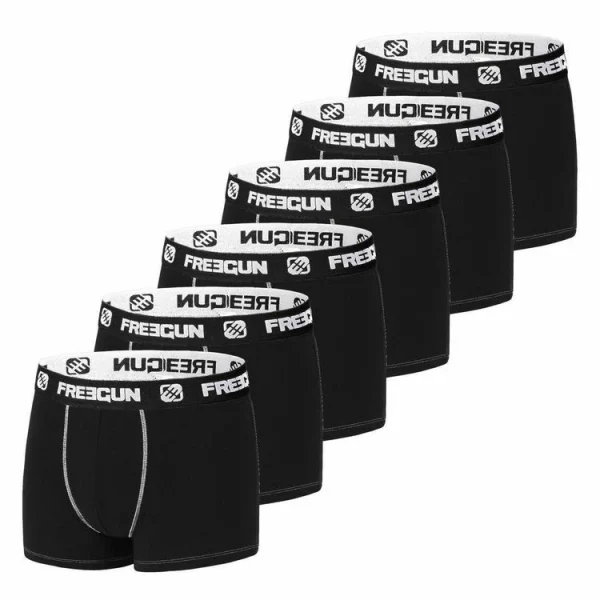 FREEGUN Lot De 6 Boxers Homme En Coton officiel 1