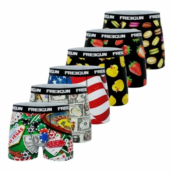 en ligne FREEGUN Lot De 6 Boxers Homme Best Of 1