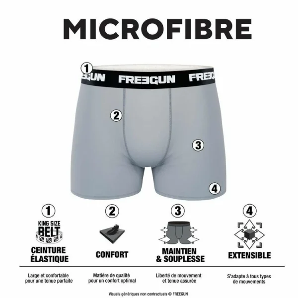 en ligne FREEGUN Lot De 6 Boxers Homme Best Of 3