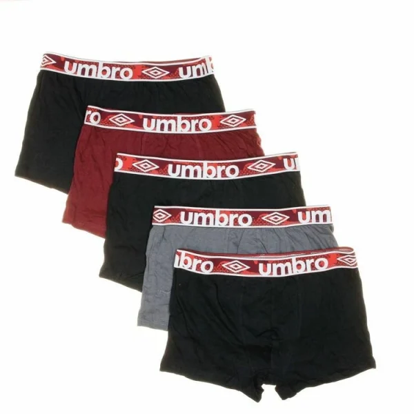 qualité supérieure UMBRO Lot De 5 Boxers Noir/Gris/Bordeaux Homme Umbro 1