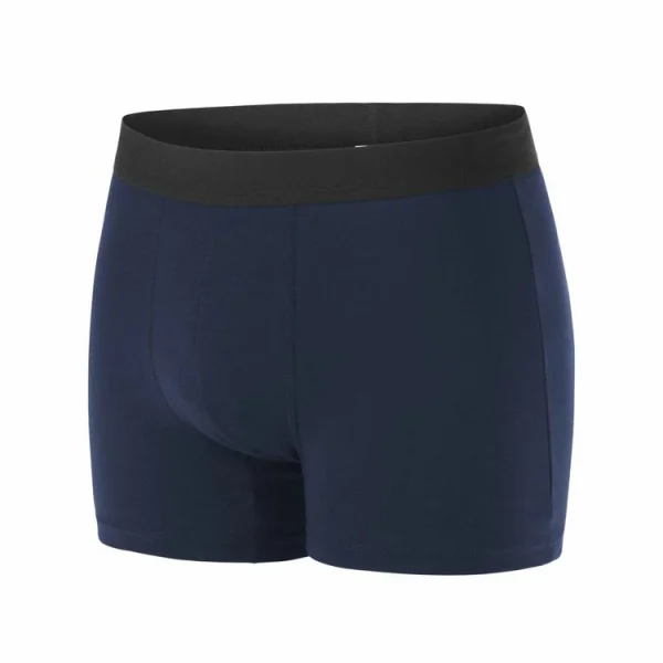 MY ESSENTIAL Lot De 4 Boxers Homme En Coton Bio My Esssential Bleu Marine marque pas cher 5