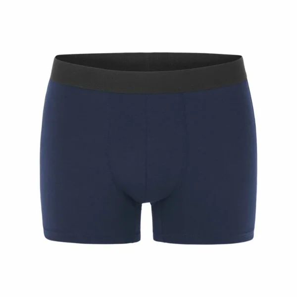 MY ESSENTIAL Lot De 4 Boxers Homme En Coton Bio My Esssential Bleu Marine marque pas cher 6