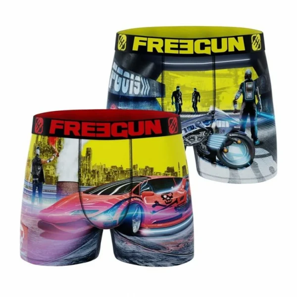 FREEGUN Lot De 2 Boxers Homme Cyber Punk jusqu'à 1