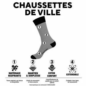 site pas cher SERGE BLANCO Lot De 6 Paires De Chaussettes De Ville Coton Homme 10