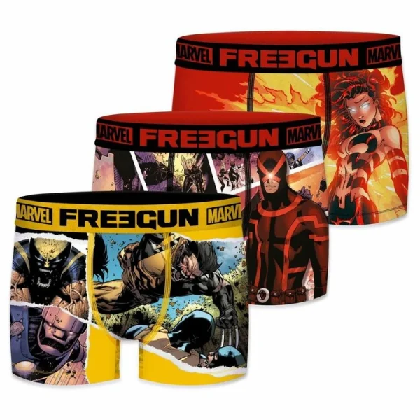 magasin solde FREEGUN Lot De 3 Boxers Homme Xmen 1