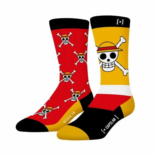 CAPSLAB Paire De Chaussettes De Ville One Piece Skull magasin en ligne france 1