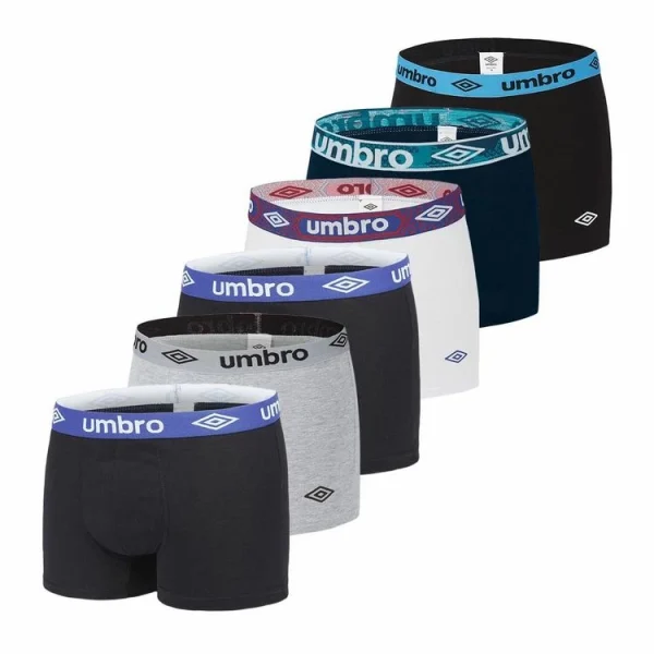 pas cher marque UMBRO Pack Surprise De 6 Boxers Coton Homme 3