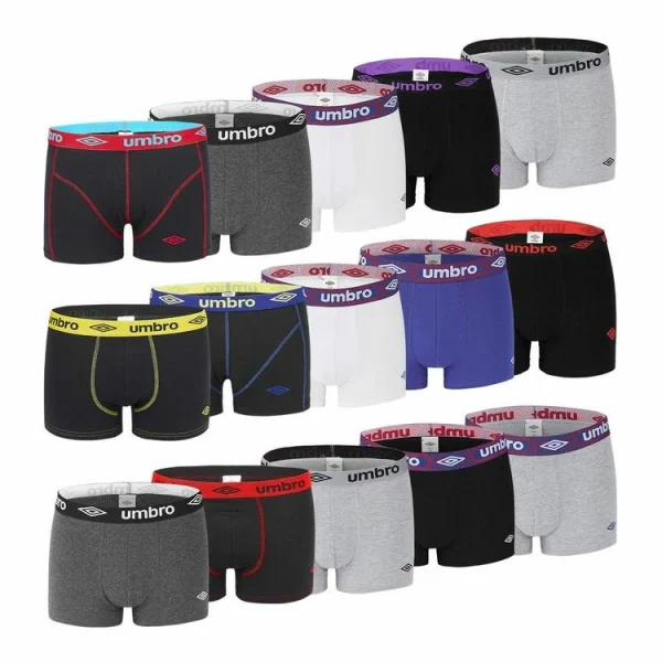 pas cher marque UMBRO Pack Surprise De 6 Boxers Coton Homme 4