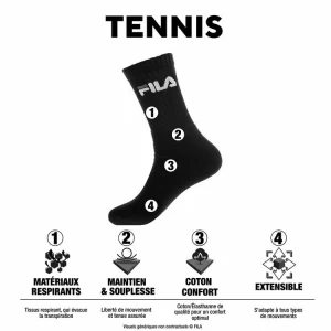 officiel FILA Lot De 6 Paires De Chaussettes Tennis 10