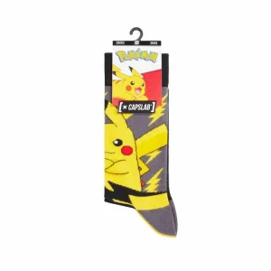 CAPSLAB Paire De Chaussettes De Ville Pokémon Pikatchu vente luxe pas cher 15