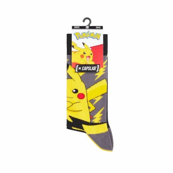 CAPSLAB Paire De Chaussettes De Ville Pokémon Pikatchu vente luxe pas cher 6