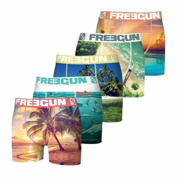 meilleure qualité FREEGUN Lot De 5 Boxers Homme Paysage 1