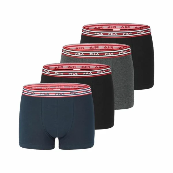 FILA Lot De 4 Boxers Homme En Coton FU5166 pas cher 1